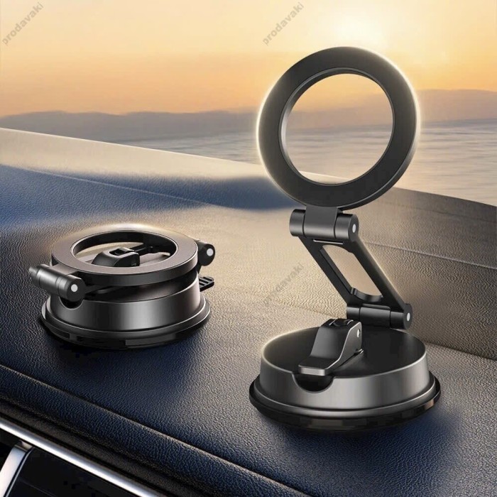 Автомобільний тримач WiWU CH055 Foldable Magnetic Car mount Black